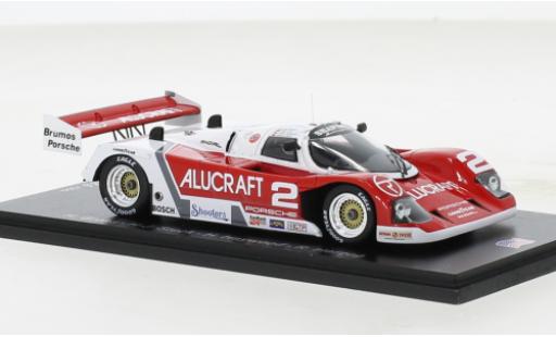 Porsche 962 1990 1/43 Spark C RHD No.2 Alucraft IMSA 24h Daytona diecast model cars
