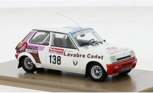 Diecast model cars Renault 5 1/43 Spark Alpine Gr.2 No.138 1000 Pistes de Canjuers 1983 Renault 5 1/43 Spark Alpine Gr.2 No.138 1000 Pistes de Canjuers 1983 diecast model cars