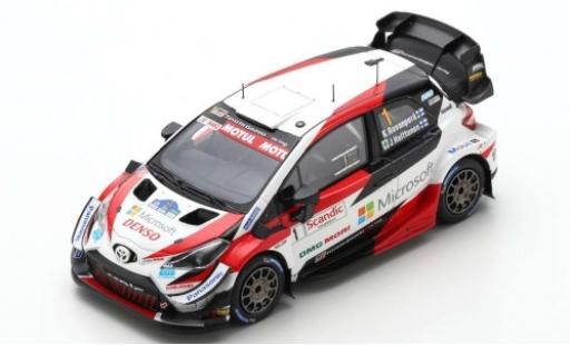 Toyota Yaris 1/43 Spark WRC No.1 Gazoo Racing WRT Microsoft WRC Arctic Lapland Rally 2020 K.Rovanperä/J.Halttunen diecast model cars