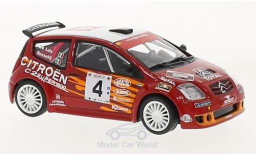 Citroen C2 1/43 SpecialC S1600 No.4 Rallye WM Rallye Targa Florio 2004 L.Rossetti/D.De Luis ohne Vitrine diecast model cars