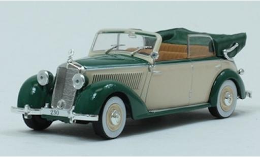 Mercedes 230 1/43 SpecialC Cabriolet D green/beige 1939 ohne Vitrine diecast model cars