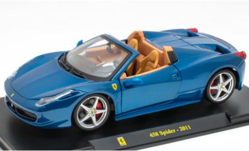 Ferrari 458 1/24 SpecialC Spider metallic blue 2011 diecast model cars