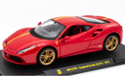 Ferrari 488 1/24 SpecialC GTB red/yellow Inspired by the 312 P1 (1972) diecast model cars