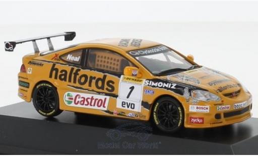 Honda Integra 1/43 SpecialC Type-R RHD No.1 Team Halfords BTCC 2006 M.Neal diecast model cars