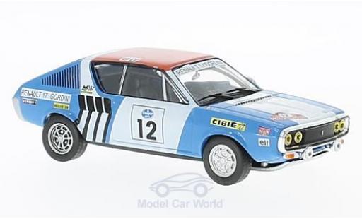 Renault 17 1/43 SpecialC Gordini No.12 Rallye Press on Regardless 1974 J-L.Therier/C.Delferrier ohne Vitrine diecast model cars