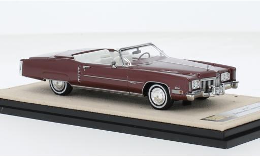 Cadillac Eldorado 1/18 Stamp Models Cabriolet metallise rot 1972 1:18 diecast model cars