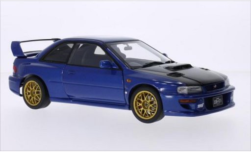 Subaru Impreza 22B 1/18 Autoart metallic blue/carbon RHD 1998 diecast model cars