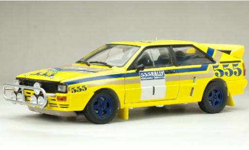 Audi Quattro 1/18 Sun Star A2 No.1 555 Rally Hong Kong-Peking 1986 y compris les Decals S.Blomqvist/B.Berglund diecast model cars