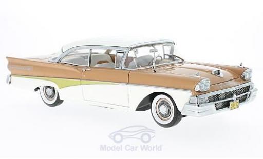 Ford Fairline 1958 1/18 Sun Star Failane 500 HardTop brown/white 1958 diecast model cars