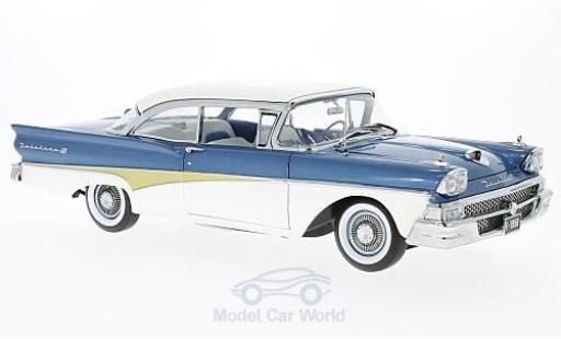 Ford Fairline 1958 1/18 Sun Star Failane 500 HardTop metallic blue/white 1958 Around The World diecast model cars