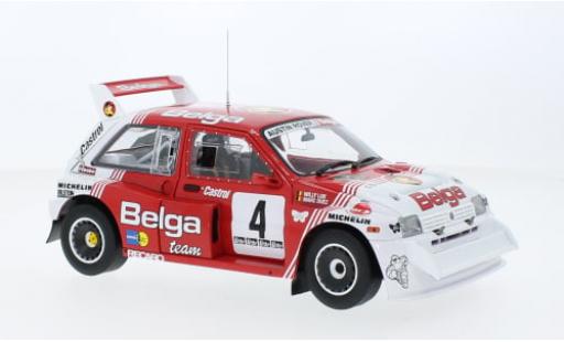 Diecast model cars MG Metro 1/18 Sun Star 6R4 No.4 Belga Lotto Bianchi Rallye 1986 1:18 MG Metro 1/18 Sun Star 6R4 No.4 Belga Lotto Bianchi Rallye 1986 1:18 diecast model cars