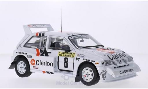 Diecast model cars MG Metro 1/18 Sun Star 6R4 No.8 Clarion 1000 Lakes Rallye 1986 P.Eklund/D.Whittock MG Metro 1/18 Sun Star 6R4 No.8 Clarion 1000 Lakes Rallye 1986 P.Eklund/D.Whittock diecast model cars