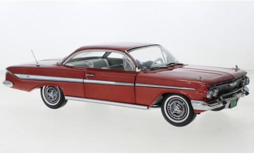 Chevrolet Impala 1/18 Sun Star Sport Coupe metallise red foncé 1961 diecast model cars