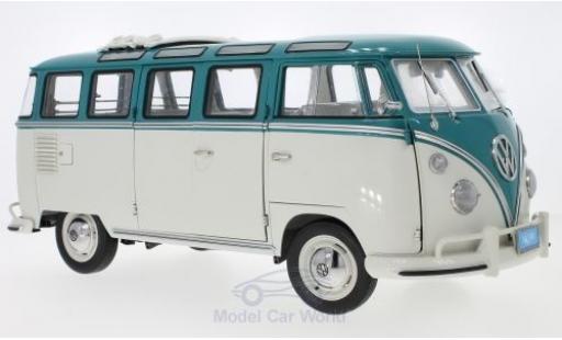 Diecast model cars Volkswagen T1 1/18 Sun Star Samba Bus türkis/grey 1962 Volkswagen T1 1/18 Sun Star Samba Bus türkis/grey 1962 diecast model cars