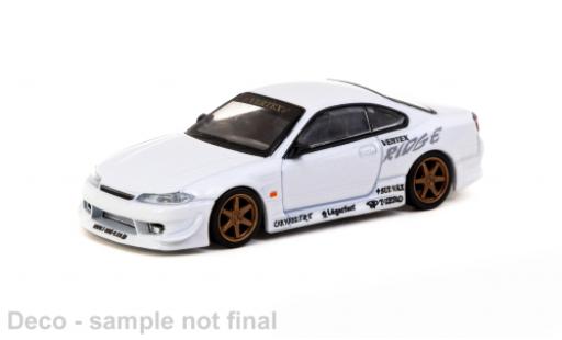 Nissan Silvia 1/64 Tarmac Works (S15) VERTEX metallise white diecast model cars