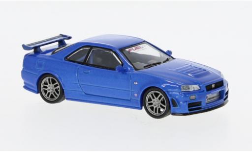 Diecast model cars Nissan Skyline 1/64 Tarmac Works GT-R (R34) Nismo Z-Tune metallise blue Nissan Skyline 1/64 Tarmac Works GT-R (R34) Nismo Z-Tune metallise blue diecast model cars