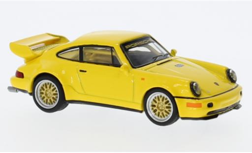 Diecast model cars Porsche 964 1/64 Tarmac Works 911  RSR yellow Porsche 964 1/64 Tarmac Works 911  RSR yellow diecast model cars