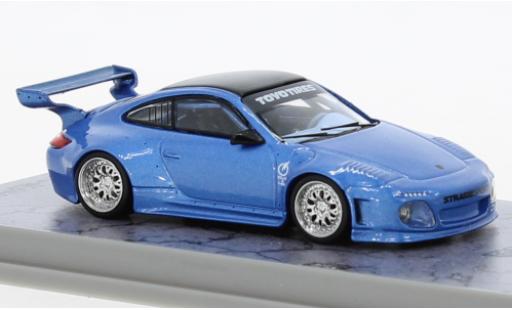 Diecast model cars Porsche 997 1/64 Tarmac Works 911  Liberty Walk metallise blue Porsche 997 1/64 Tarmac Works 911  Liberty Walk metallise blue diecast model cars