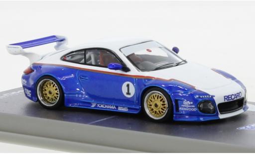 Diecast model cars Porsche 997 1/64 Tarmac Works 911  Old & Nouveau blue/white Porsche 997 1/64 Tarmac Works 911  Old & Nouveau blue/white diecast model cars