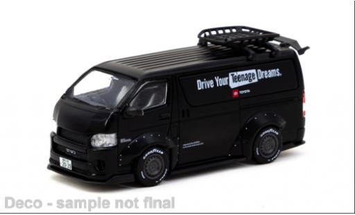 Toyota Hiace 1/64 Tarmac Works Widebody black diecast model cars