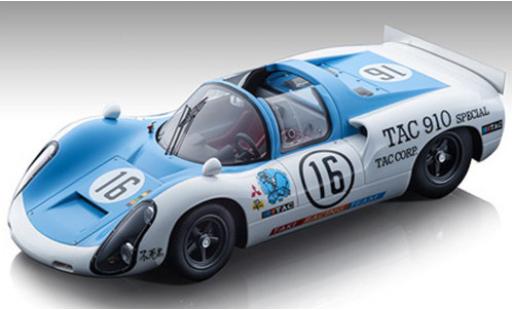 Porsche 910 1/18 Tecnomodel No.16 Taki Racing Organisation Japan Grand Prix Car Race Fuji 1969 H.Kazato/H.Hasegawa diecast model cars