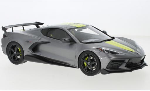 Chevrolet Corvette 1/18 Top Speed C8 Stingray IMSA GTLM Championship Edition metallise grey/yellow diecast model cars