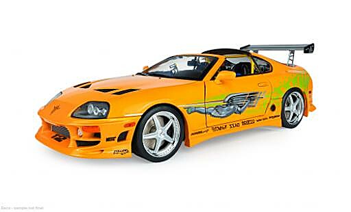 Diecast model cars Toyota Supra MK4 (A80) orange/gr&Atilde;&frac14;n 2001 Fast &amp; Furious 1/18 Solido