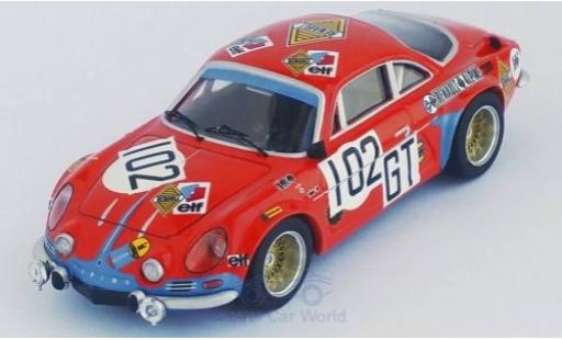 Alpine A110 1/43 Trofeu Renault No.102 Deutsche Renault Automobile 1000 Km Nürburgring 1971 K.Lübbering/H.Klauke diecast model cars