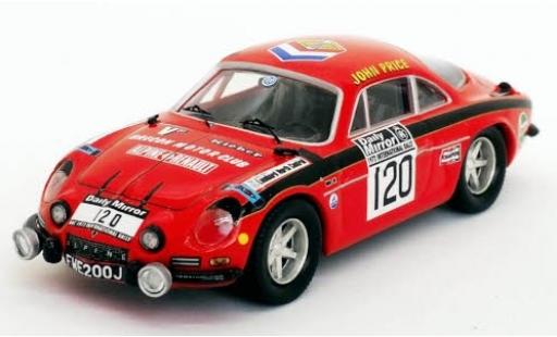 Alpine A110 1/43 Trofeu Renault No.120 Rallye WM RAC Rally 1972 J.Price/M.Turner diecast model cars