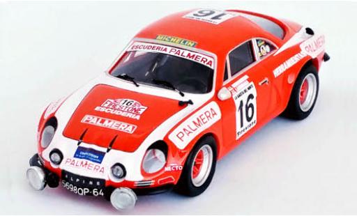 Alpine A110 1/43 Trofeu Renault No.16 Escuderia Palmera Rally Firestone 1976 I.Sunsundegui/J.Larrinaga diecast model cars