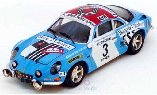 Alpine A110 1/43 Trofeu Renault No.3 Rally Ypern 1974 J.P.Nicolas/C.Delferrier diecast model cars