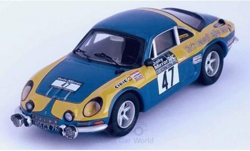 Alpine A110 1/43 Trofeu Renault No.47 Clarks Renault Rally Team Rallye WM RAC Rallye 1973 P.Moss/E.Crellin diecast model cars