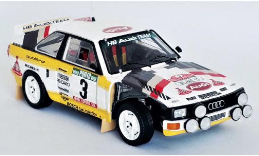Audi Sport Quattro 1/43 Trofeu Sport quattro No.3 HB Team HB Rallye WM Rallye Portugal 1985 damaged S.Blomqvist/B.Cederberg diecast model cars