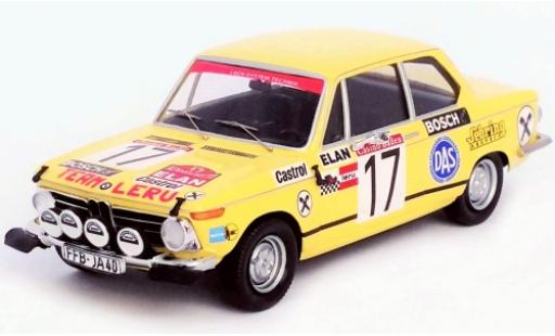 Bmw 2002 1/43 Trofeu No.17 Alpenfahrt 1973 H.Grünsteidl/G.Hopf diecast model cars