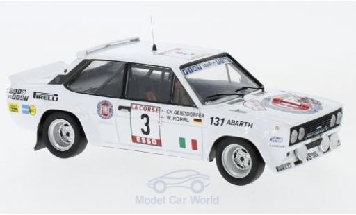 Fiat 131 1/43 Trofeu Abarth No.3 Rallye Tour de Corse 1980 W.Röhrl/C.Geistdörfer ohne Vitrine diecast model cars