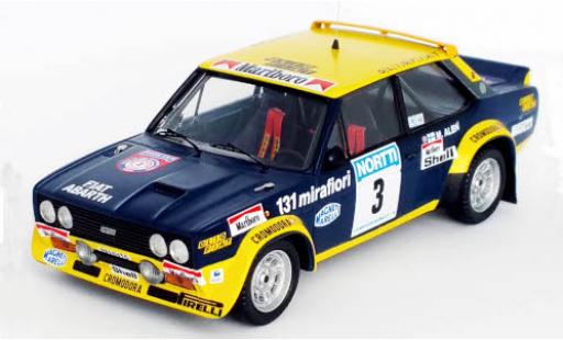 Fiat 131 1/43 Trofeu Abarth No.3 Rallye WM 1000 Lakes Rally 1976 M.Alen/I.Kivimäki diecast model cars