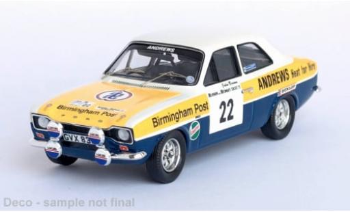 Ford Escort 1/43 Trofeu MK I RS 2000 RHD No.22 Circuit of Irland 1975 1:43 diecast model cars