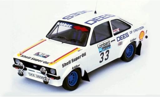 Ford Escort 1/43 Trofeu MK II RS 1800 RHD No.33 Dees of Croydon Rallye WM RAC Rallye 1980 T.Brise/P.Short diecast model cars