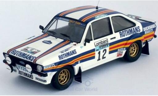 Ford Escort 1/43 Trofeu MK II RS No.12 Rothmans Rally Team Rothmans Rallye WM RAC Rallye 1981 P.Airikkala/P.Short diecast model cars