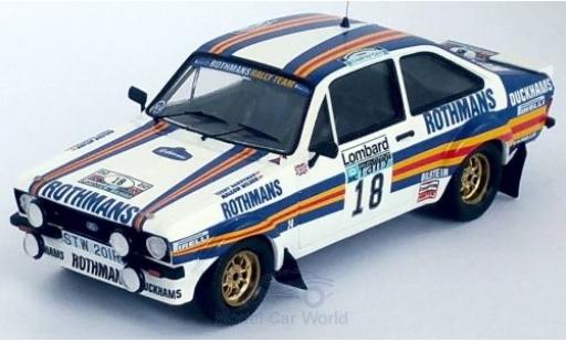 Ford Escort 1/43 Trofeu MK II RS RHD No.18 Rothmans Rally Team Rothmans Rallye WM RAC Rallye 1981 M.Wilson/T.Harryman diecast model cars