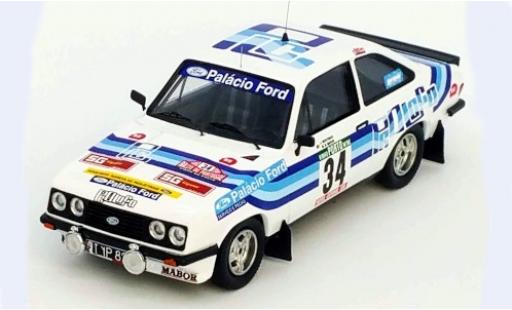 Ford Escort 1/43 Trofeu MK II RS2000 No.34 Palacio Rallye WM Rallye Portugal 1980 J.Moutinho/M.Sottomayor diecast model cars