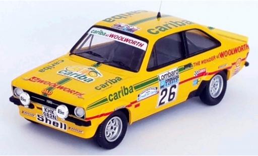 Ford Escort 1/43 Trofeu MKII RS 1800 RHD No.26 Cariba Rallye WM RAC Rally 1977 A.Dawson/A.Marriott diecast model cars