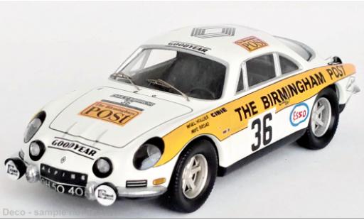 Alpine A110 1/43 Trofeu Renault RHD No.36 RAC Rallye 1971 diecast model cars