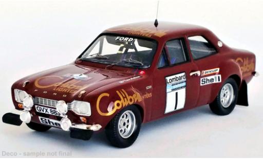 Ford Escort 1/43 Trofeu MK I RS 1600 No.1 Colibri Lighters Rallye WM RAC Rallye 1974 diecast model cars
