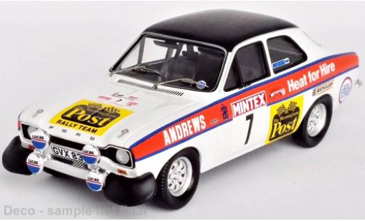 Ford Escort 1/43 Trofeu MK I RS 2000 RHD No.7 Mintex International Rallye 1975 diecast model cars
