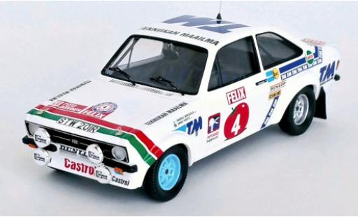 Ford Escort 1/43 Trofeu Mk II RS 1800 No.4 Rallye WM 1000 Lakes Rallye 1978 diecast model cars