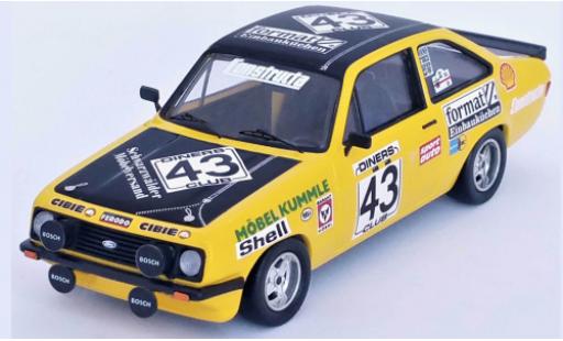 Ford Escort 1/43 Trofeu MK II RS 2000 No.43 H.Kummle 1980 diecast model cars