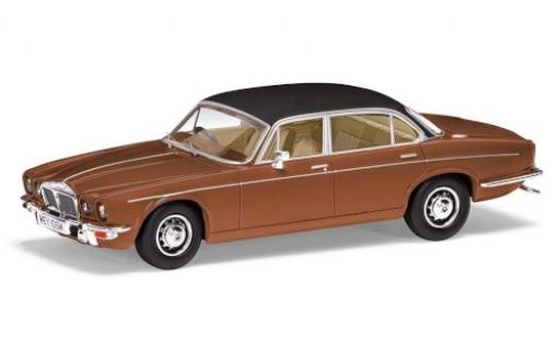 Daimler Double Six 1/43 Vanguards Series 2 Vanden Plas metallic brown/matt-black RHD diecast model cars