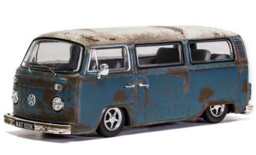 Diecast model cars Volkswagen T2 1/43 Vanguards Camper blue/white RHD Rat gealtert Volkswagen T2 1/43 Vanguards Camper blue/white RHD Rat gealtert diecast model cars