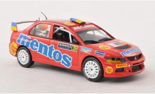 Diecast model cars Mitsubishi Lancer 1/43 Vitesse Evo IX No.39 Mentos PWRC Rallye Acropolis 2012 V.Gorban/A.Nikolaev Mitsubishi Lancer 1/43 Vitesse Evo IX No.39 Mentos PWRC Rallye Acropolis 2012 V.Gorban/A.Nikolaev diecast model cars